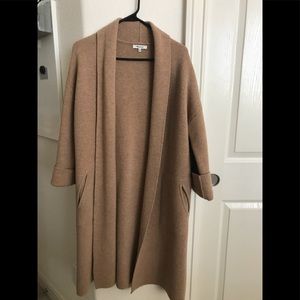 Madewell Tan Camel Rivington Sweater Coat